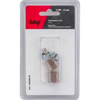 Переходник FUBAG 180440 В (2 шт; 1/4"F - елочка 6 мм с обжимным кольцом 9х11 мм; блистер)