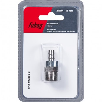 Переходник FUBAG 3/8"М на елочку 8мм с обжимным кольцом 8x13мм_блистер 1 шт 180262B Переходник FUBAG 3/8"М на елочку 8мм с обжимным кольцом 8x13мм_блистер 1 шт 180262B